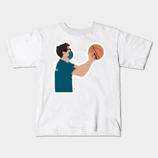 Sebastian Vettel playing basketball ahead of the 2021 USA Grand Prix Kids T-Shirt